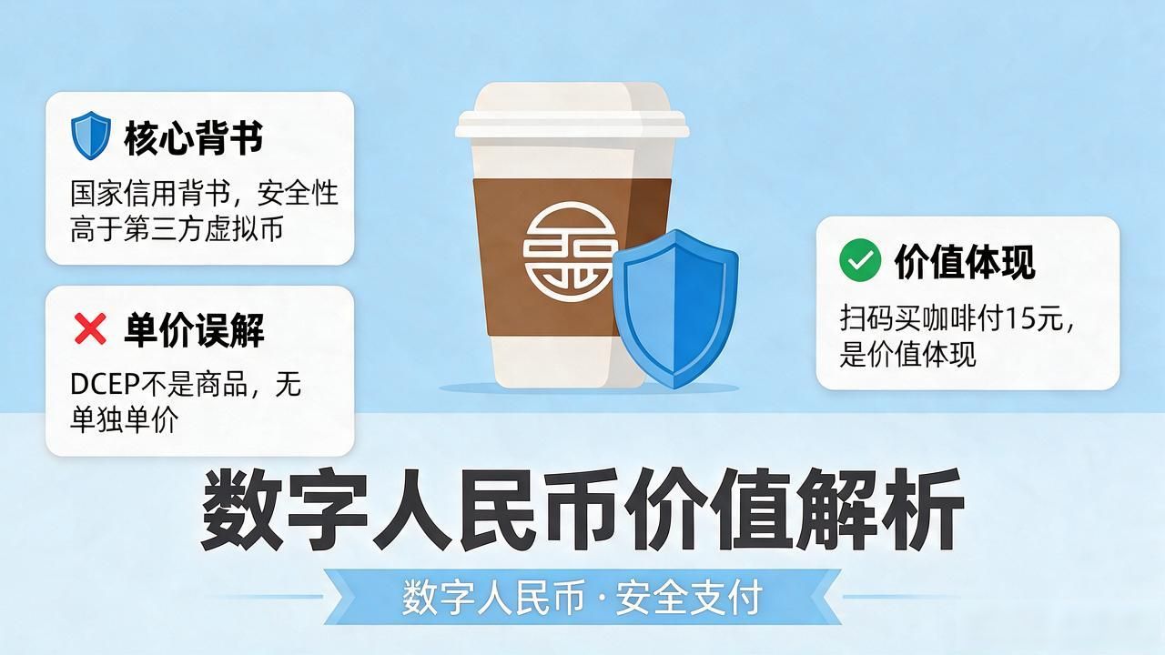 dcep央行数字货币多少钱一个，其实是个误会，它不是商品没单价
