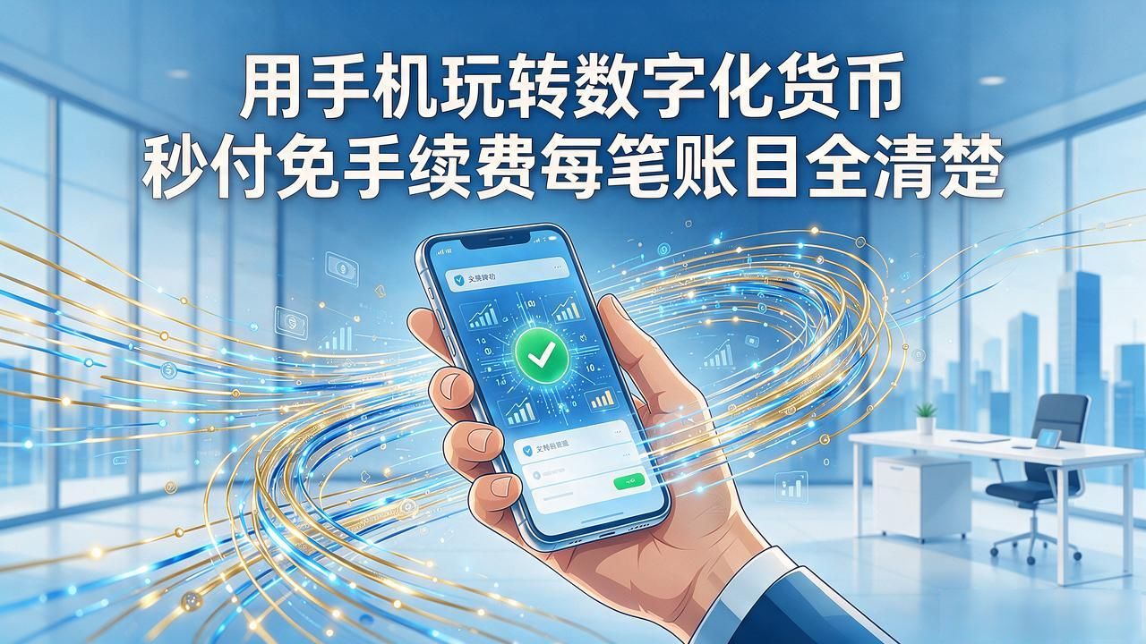用手机玩转数字化货币 秒付免手续费每笔账目全清楚