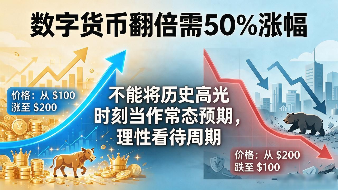 数字货币翻倍需50%涨幅