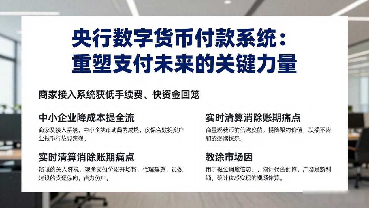 央行数字货币付款系统：重塑支付未来的关键力量