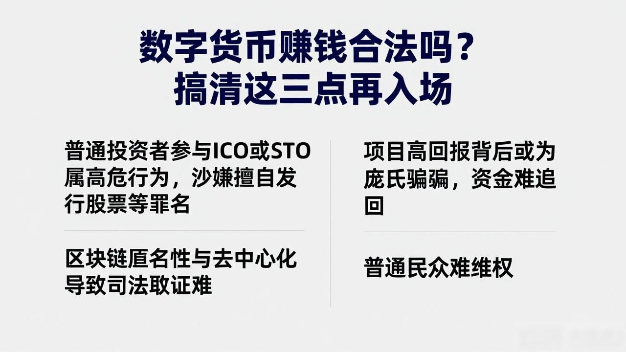 数字货币赚钱合法吗？搞清这三点再入场