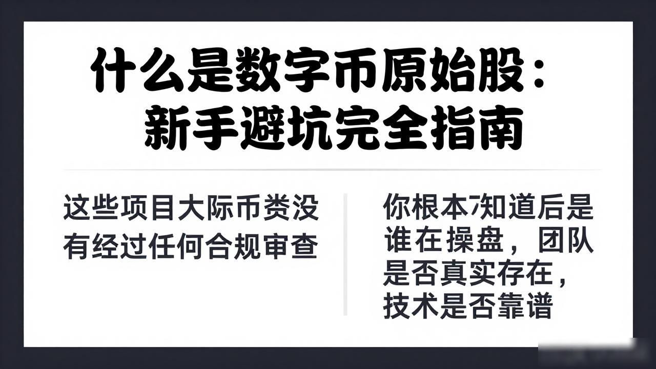 什么是数字货币原始股：新手避坑完全指南