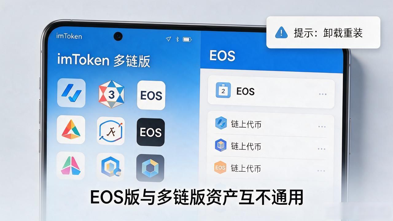 imToken钱包能存EOS吗？版本没选对，币就白存了