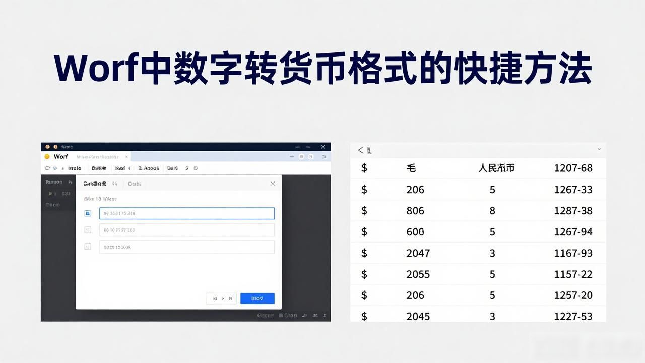 Worf中数字转货币格式的快捷方法