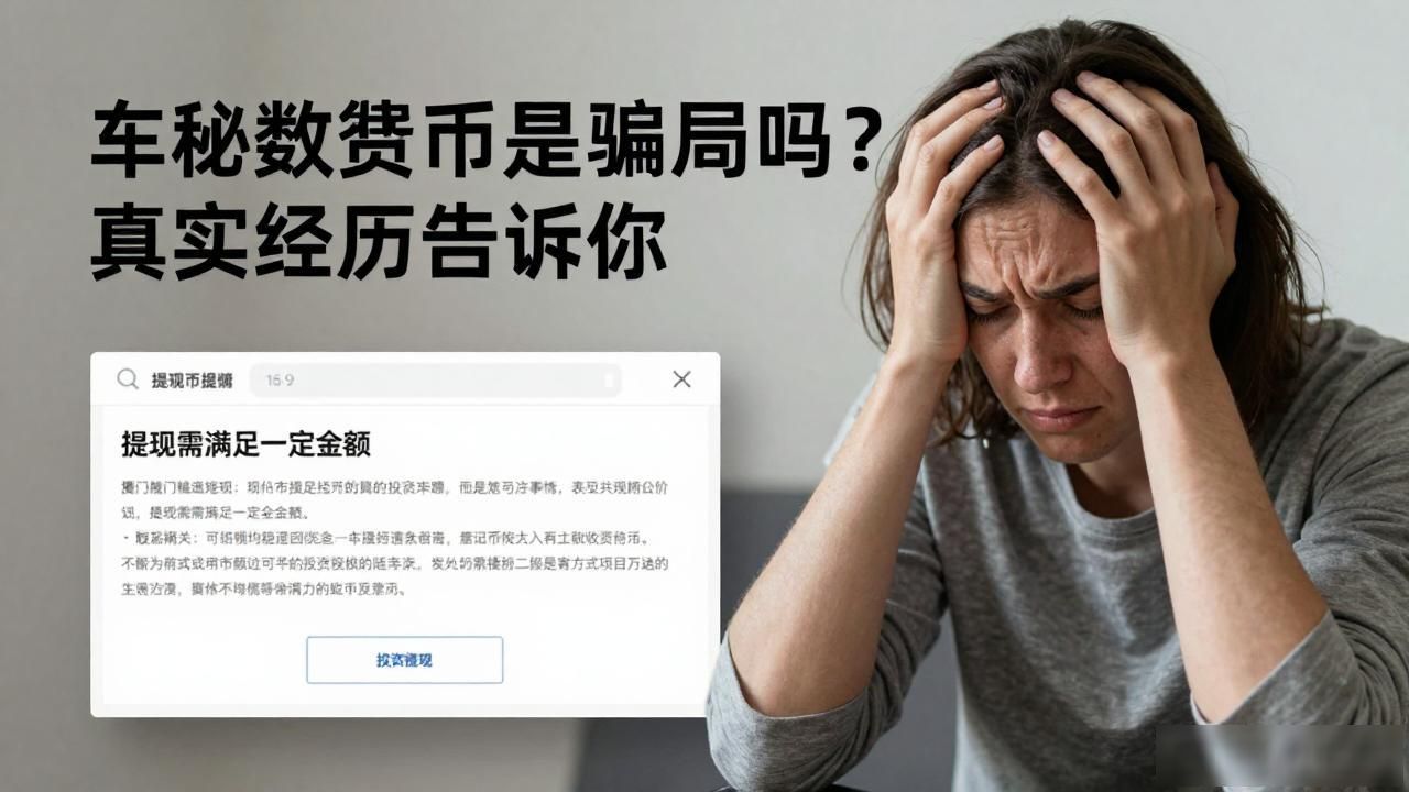 车秘数字货币是骗局吗？真实经历告诉你