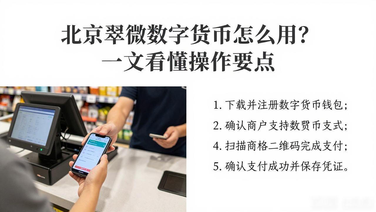 北京翠微数字货币怎么用？一文看懂操作要点